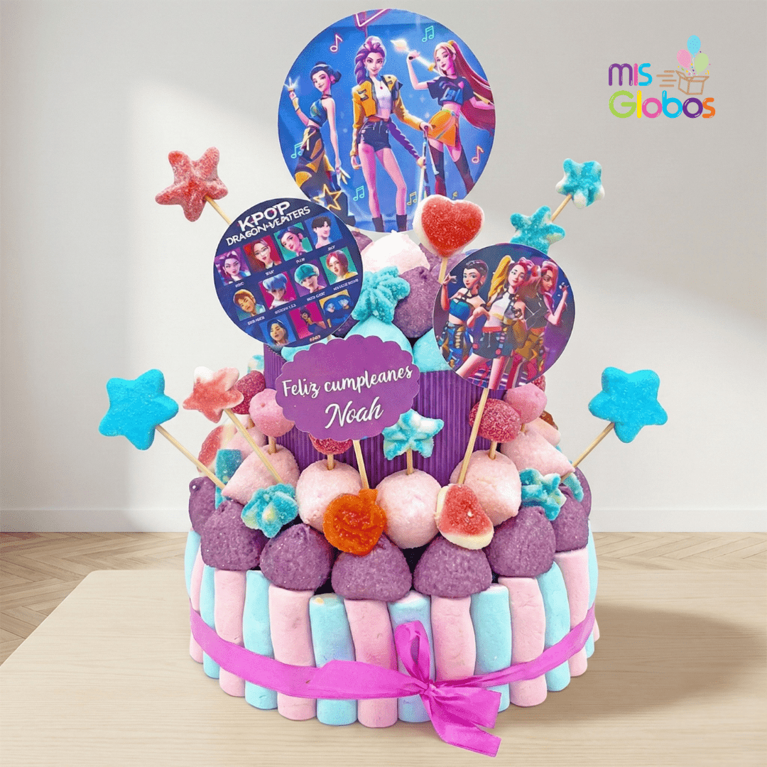 Tarta de chuches Kpop Demon Hunters - Mis Globos
