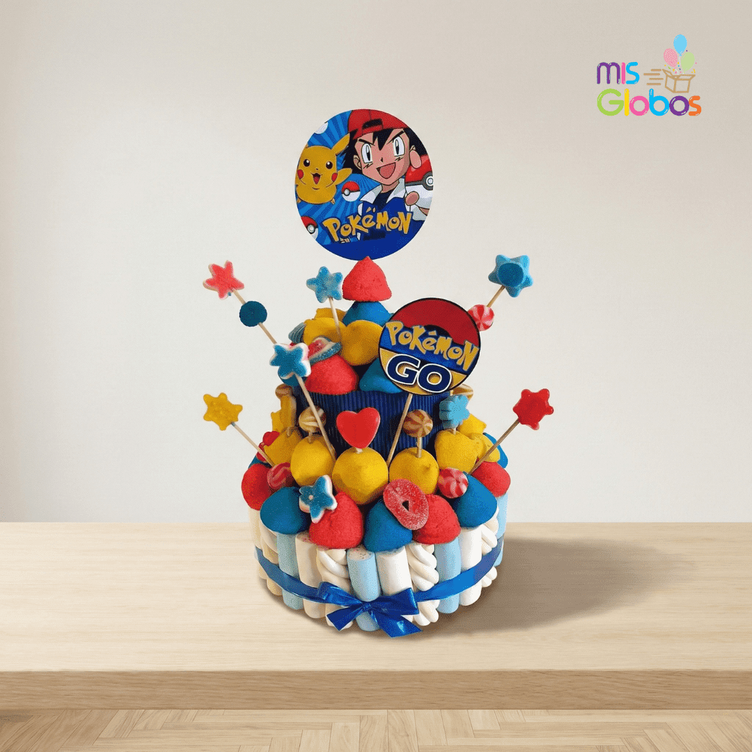 Tarta de chuches Pokemon - Mis Globos