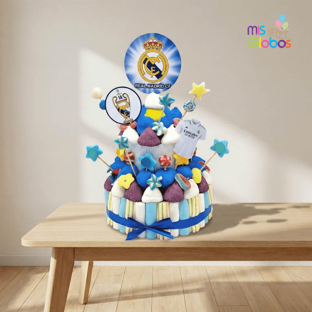 Tarta de chuches Real Madrid - Mis Globos