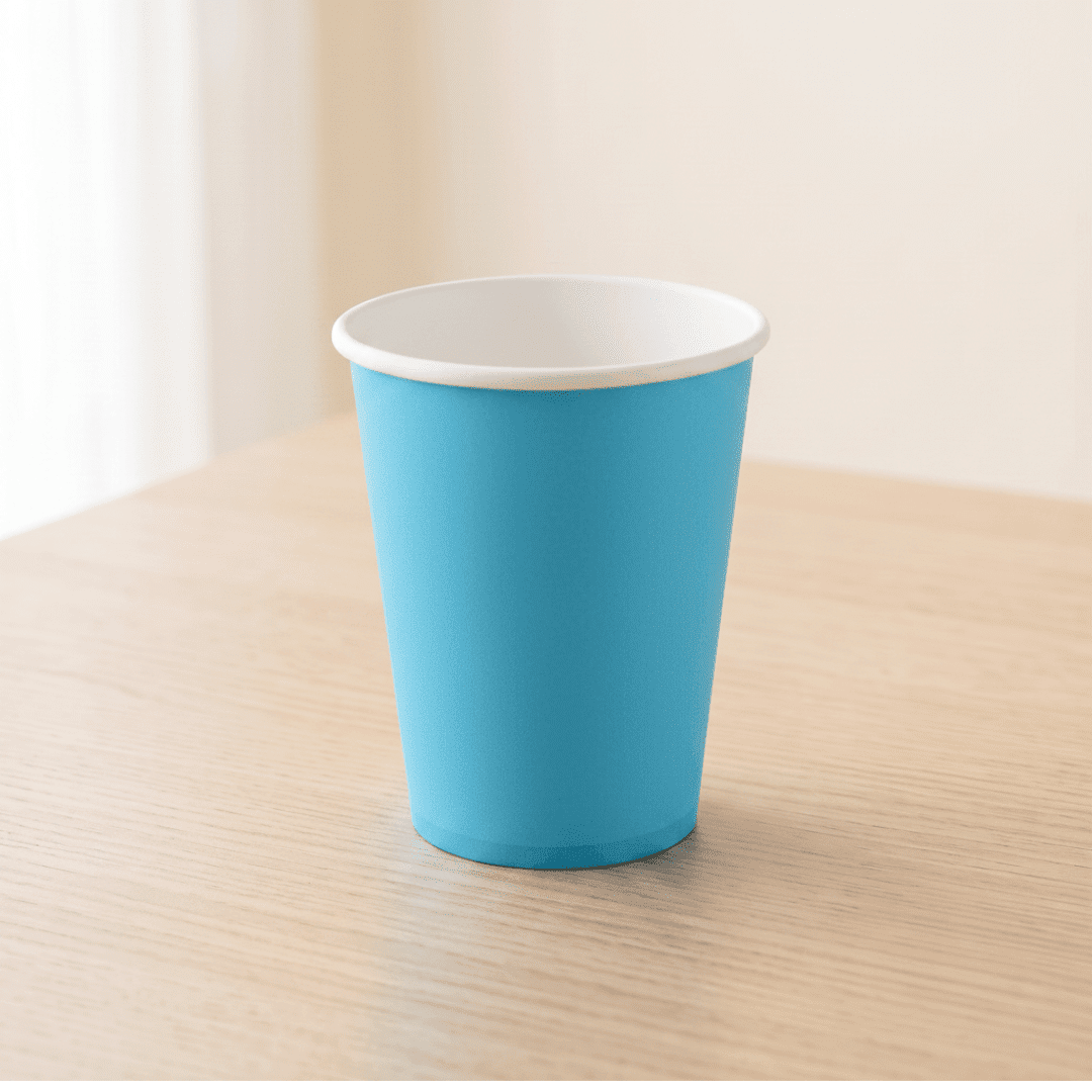 Vasos de cartón azul claro 210 ml | 8 unidades
