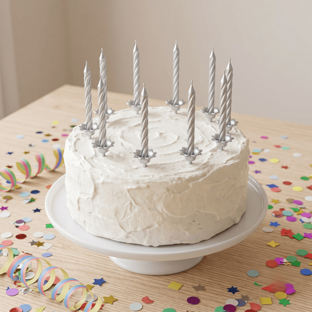 Velas espiral con soportes - Pack de 12