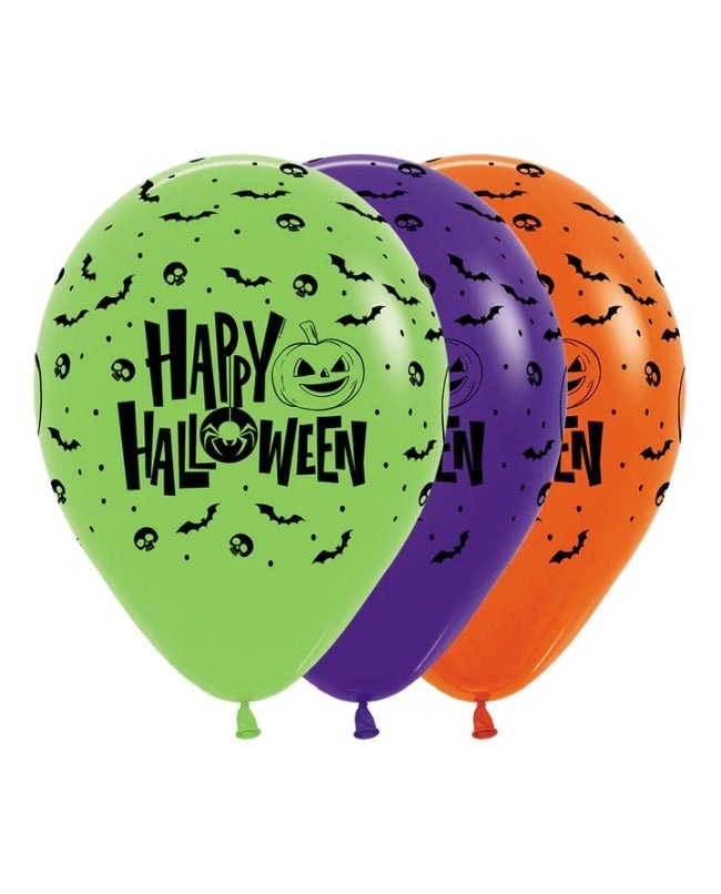 Ramo de globos látex Halloween Divertido