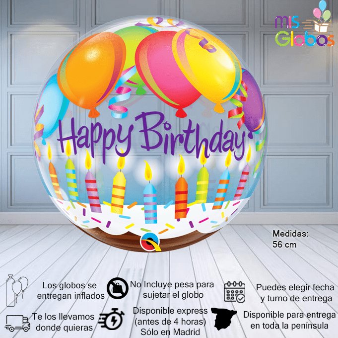 Burbuja Happy Birthday Velitas