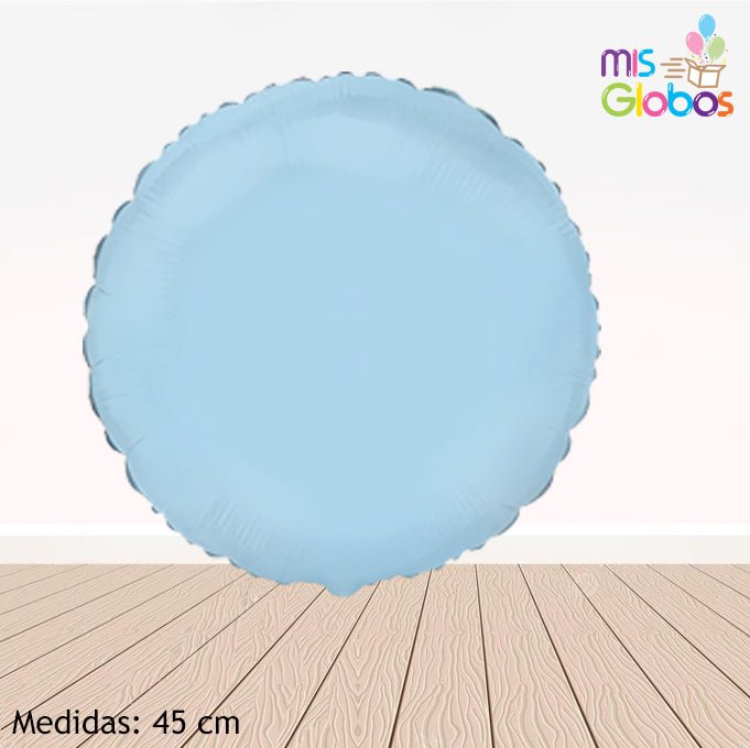 Globo Círculo 45 Cm. Azul claro pastel