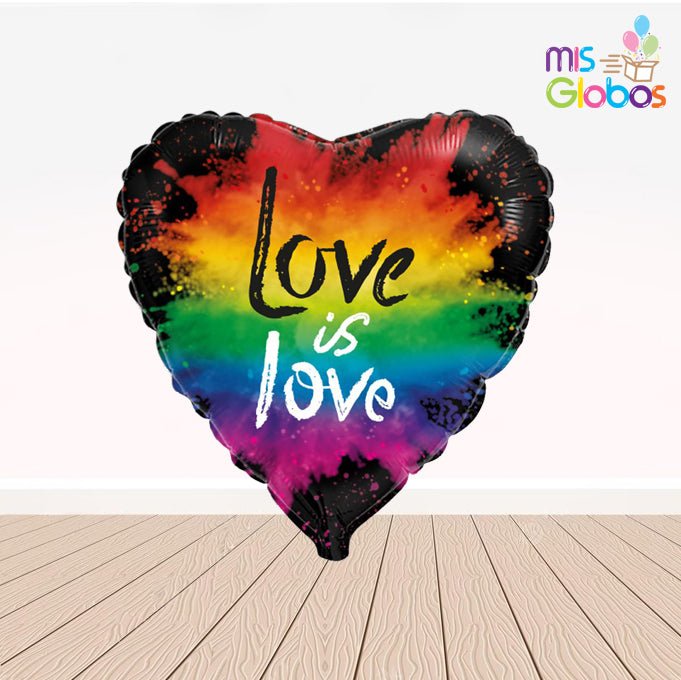 Globo mylar Corazón LOVE is LOVE