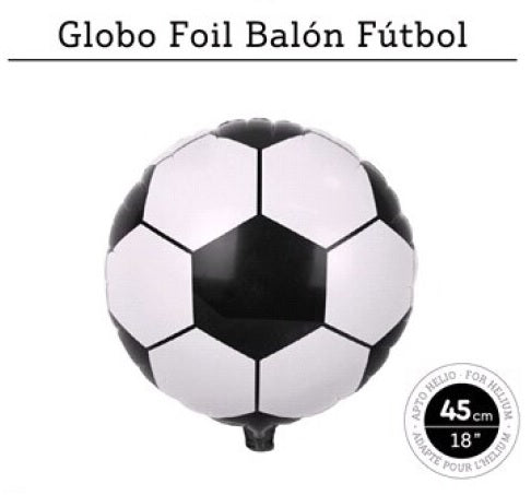 Globo Mylar Futbol de 45 cm.