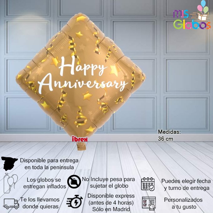 Globo Mylar Happy Anniversary