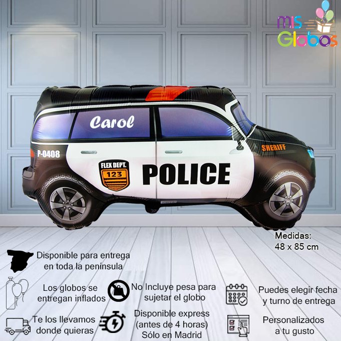 Globo Superforma Coche de Policía