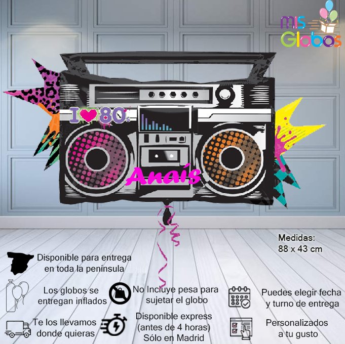 Globo superforma Radiocasette de los 80`