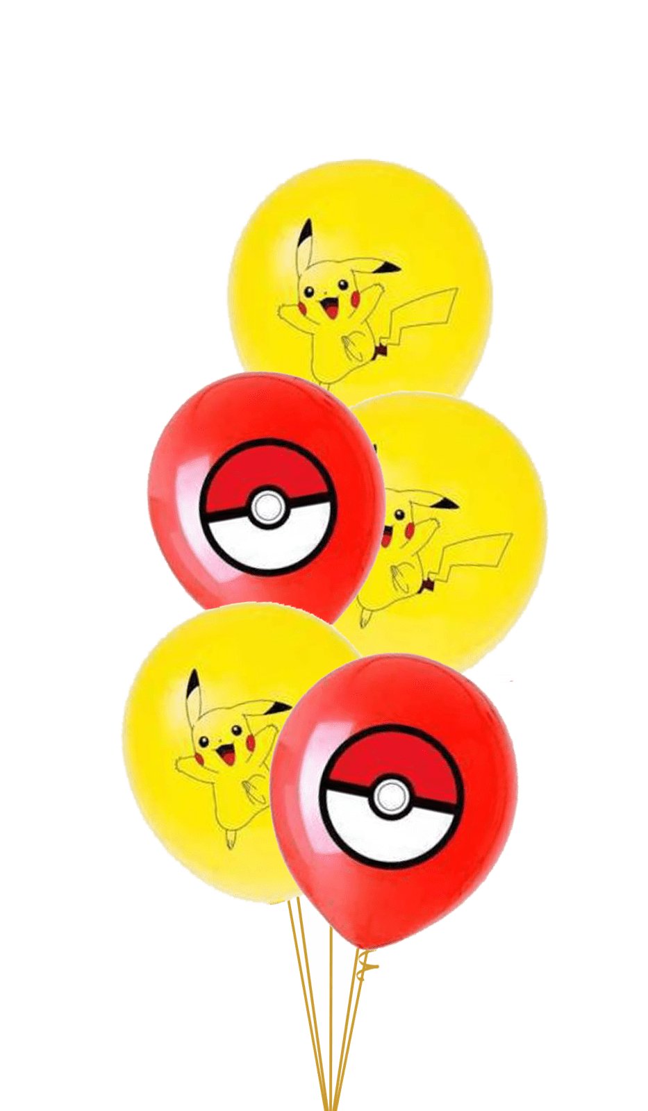  Globos de látex Pokémon Punch de varios colores, paquete de 4  (tamaño desinflado de 6.5 x 2.75 pulgadas), perfectos para fiestas y  celebraciones : Juguetes y Juegos
