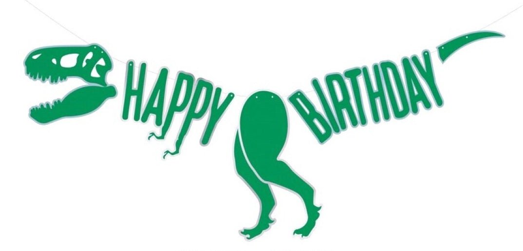 Guirnalda Happy Birthday Dinosaurio