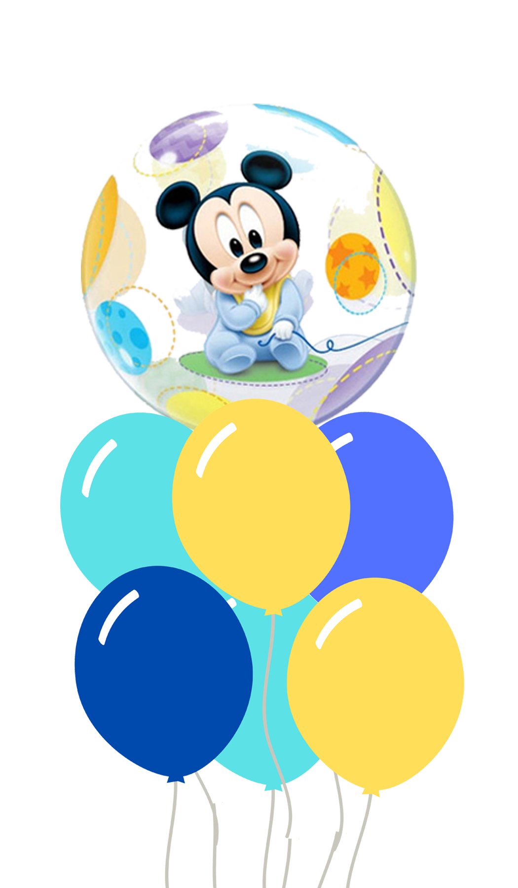 Ramo de Globos Burbuja Baby Mickey